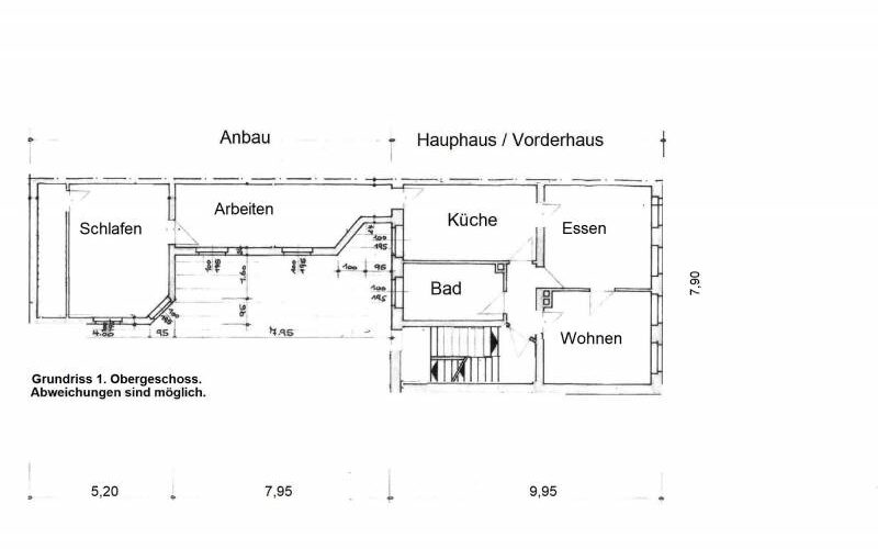 Grundriss, 1. Obergeschoss